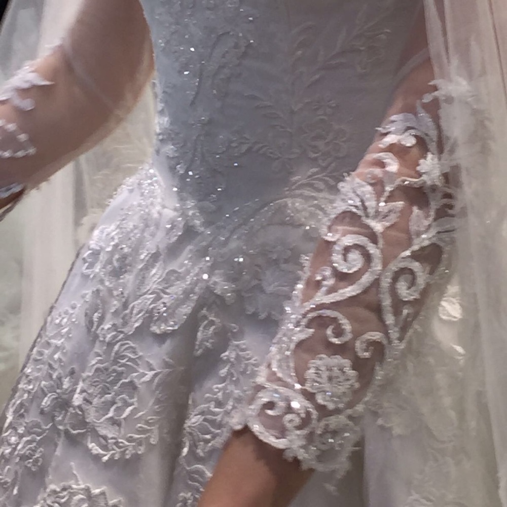 Autumn Silk Bridal Wedding Dress - Picture 6 of 8